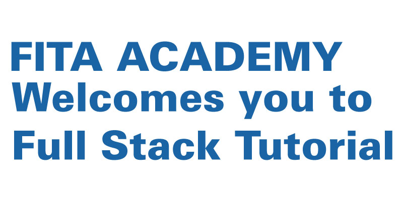 full stack development tutorial